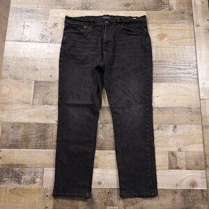 Lucky Brand 410 Athletic Straight Jeans Men’s 38x30 Gainesville Wash Black Denim